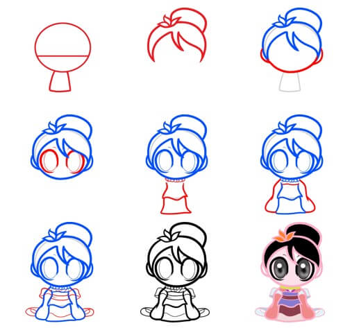 Desenhos de Chibi Mulan
