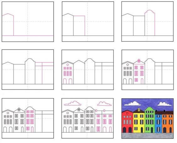 Desenhos de Cidade das Cores