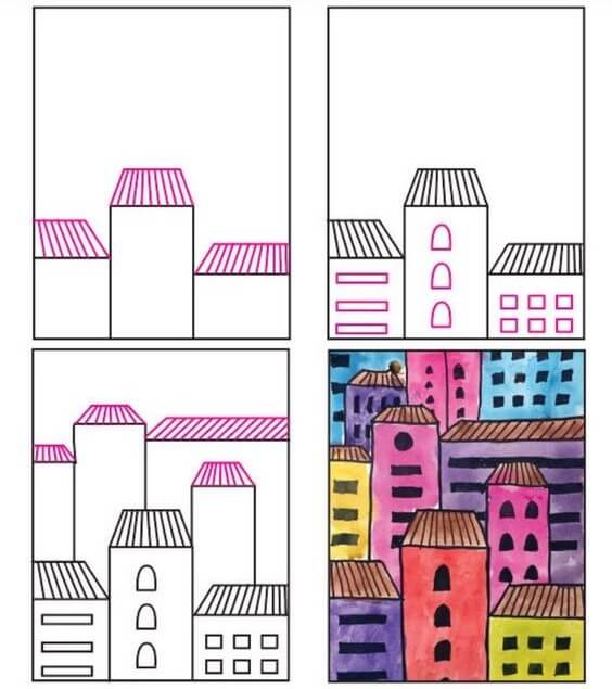 Desenhos de Cidade pequena