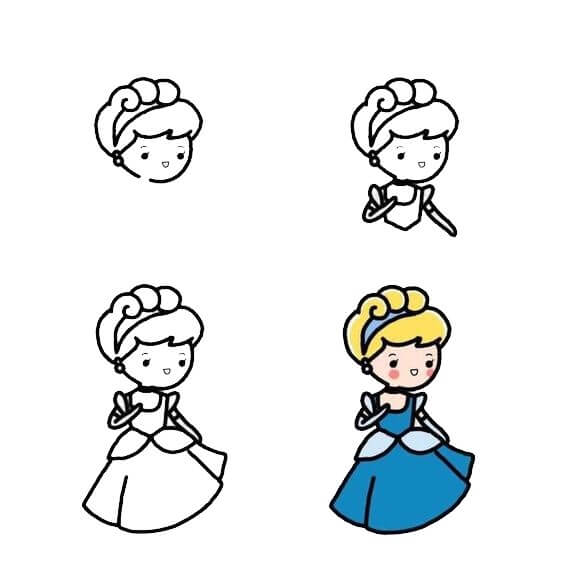 Desenhos de Cinderela básica