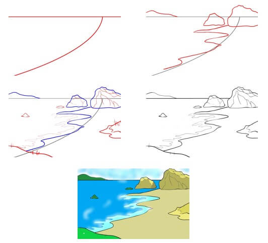 Desenhos de Costa Oceano