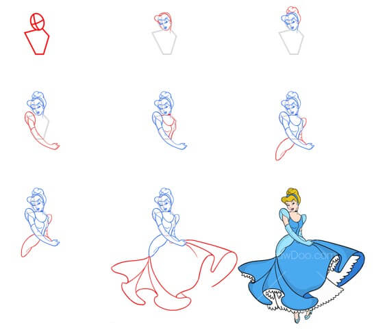 Desenhos de Cinderela