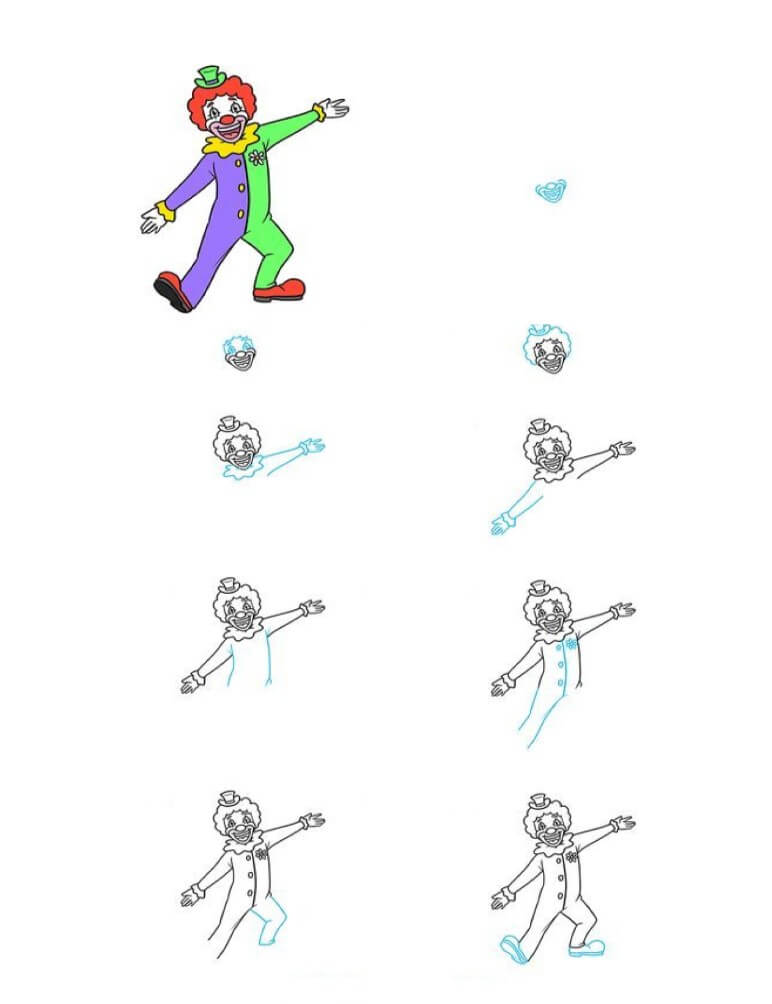 Desenhos de Dança de palhaço