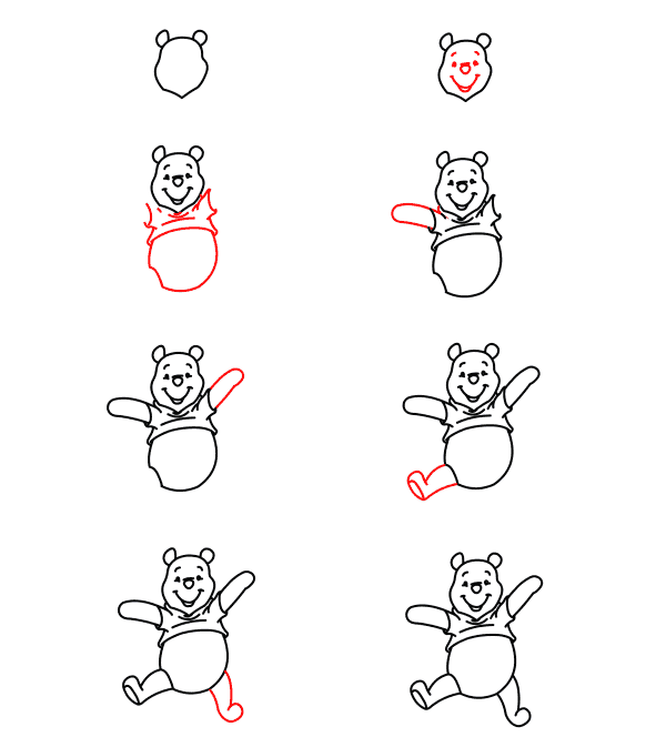 Desenhos de Dança do Ursinho Pooh