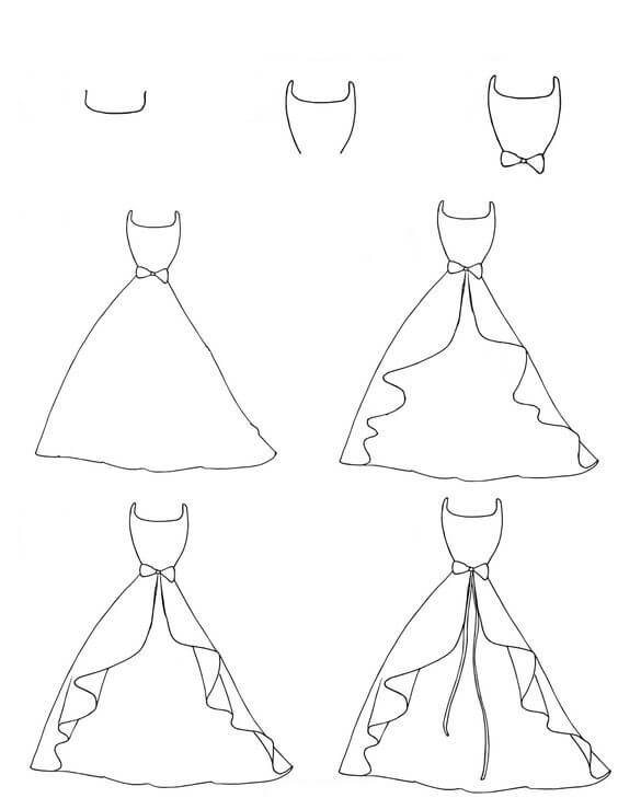 Desenhos de Delineador de vestido
