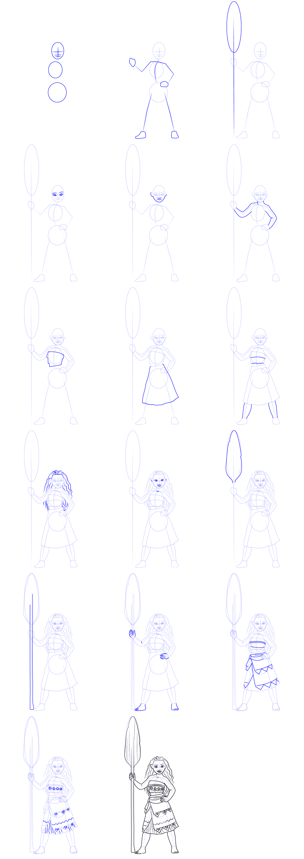 Desenhos de Detalhe de Moana