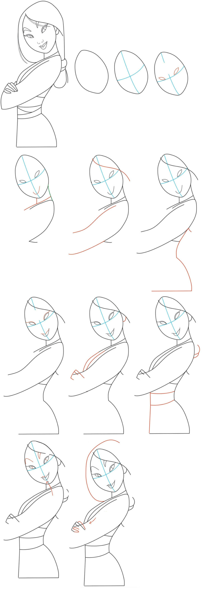 Desenhos de Detalhe de Mulan