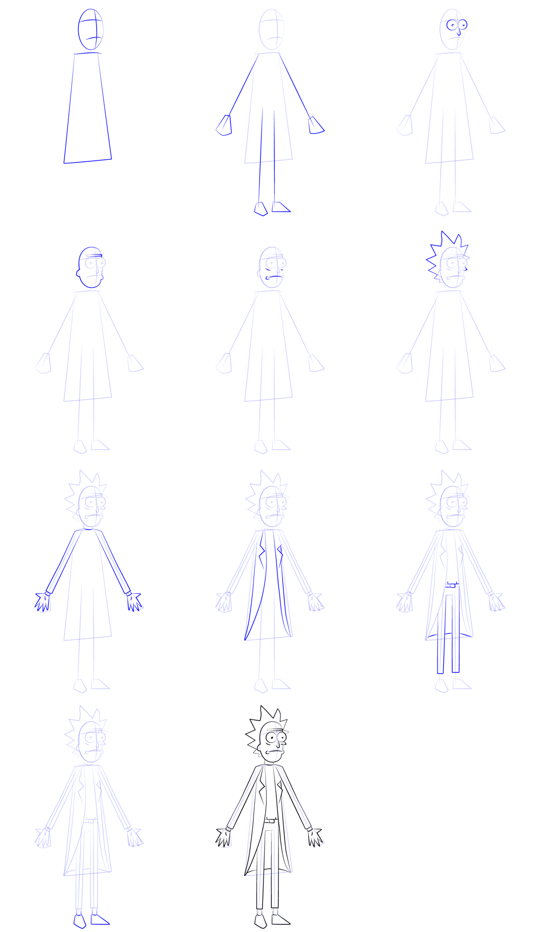 Desenhos de Detalhe do Rick