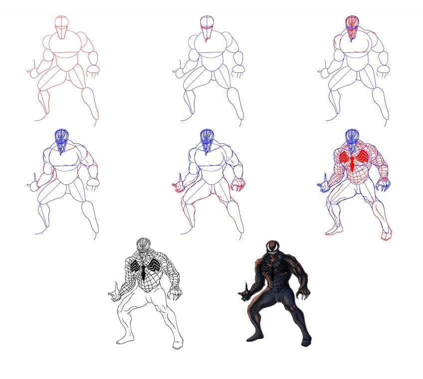 Desenhos de Detalhes do Venom