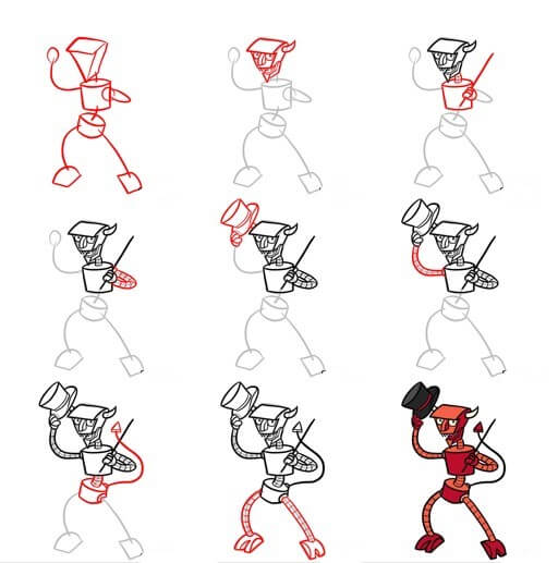 Desenhos de Diabo robô