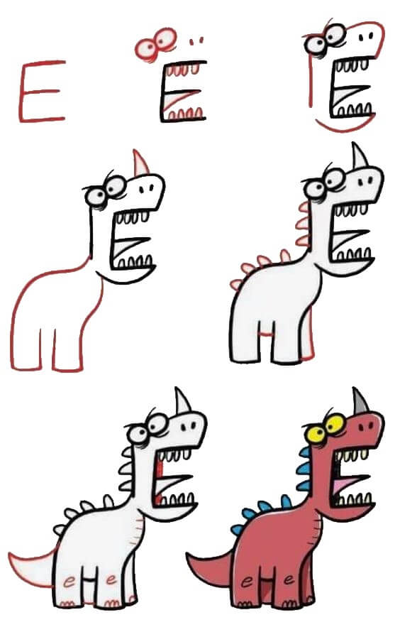 Desenhos de Dinossauro Monstro