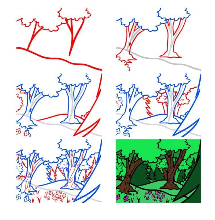 Desenhos de Florestas