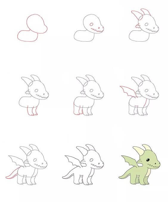 Desenhos de Dragão monstruoso