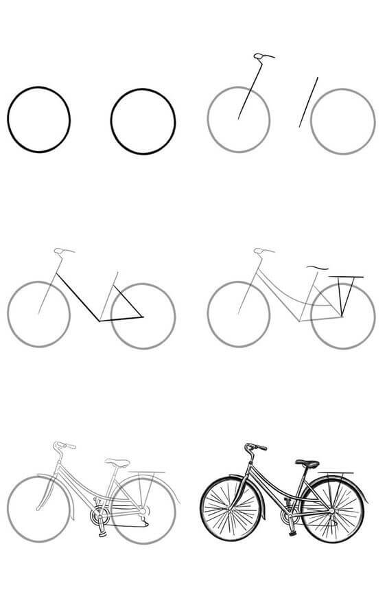 Desenhos de Esboço de bicicleta