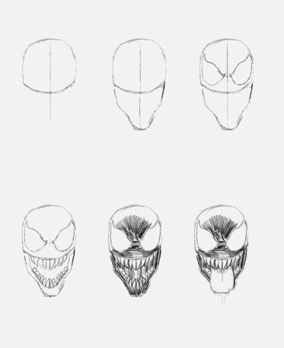 Desenhos de Esboço de Venom