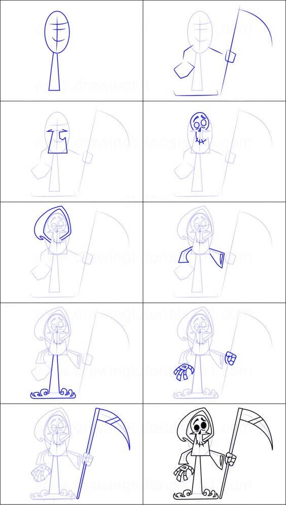 Desenhos de Esboço do ceifador