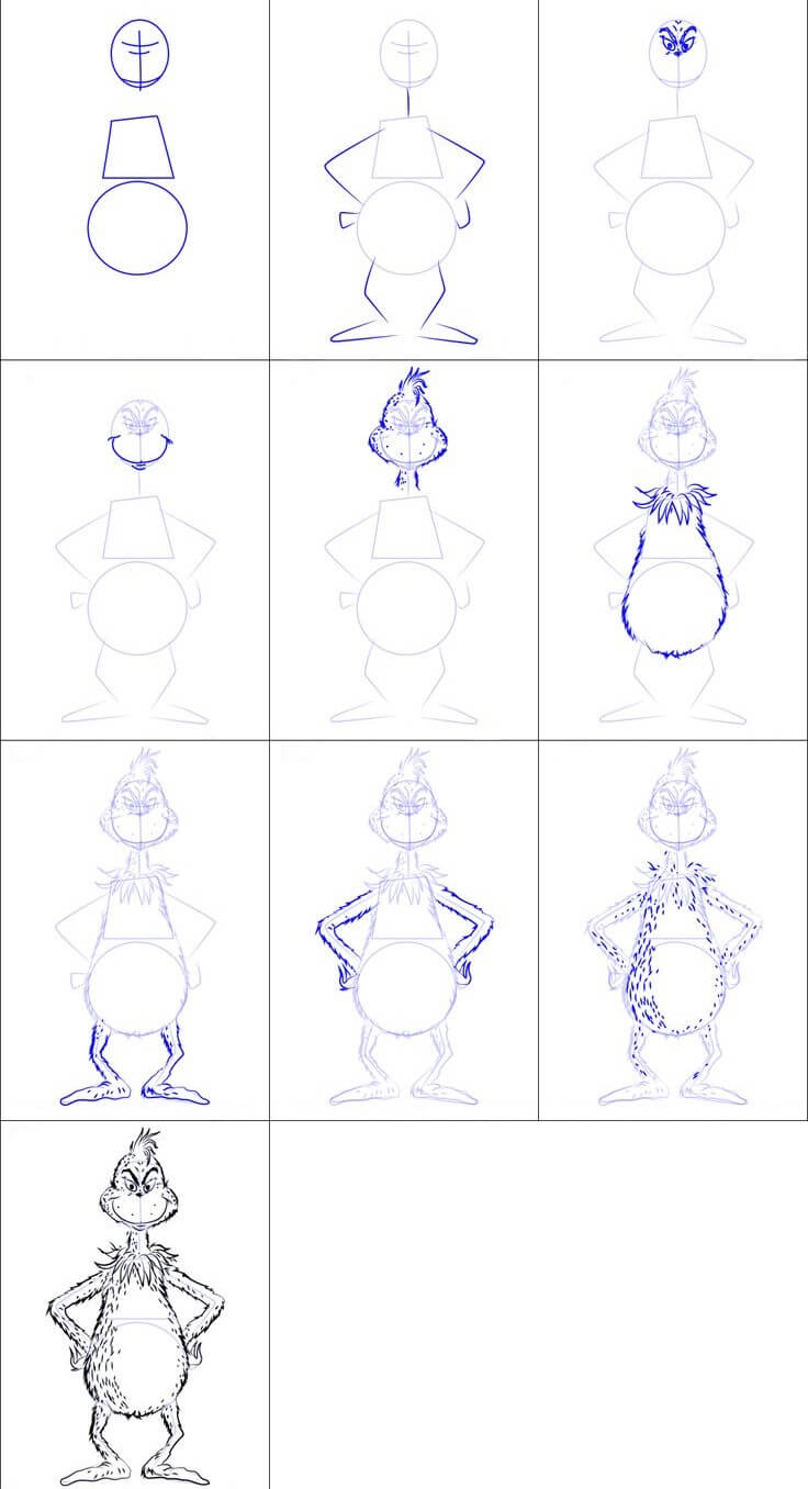 Desenhos de Esboço do Grinch