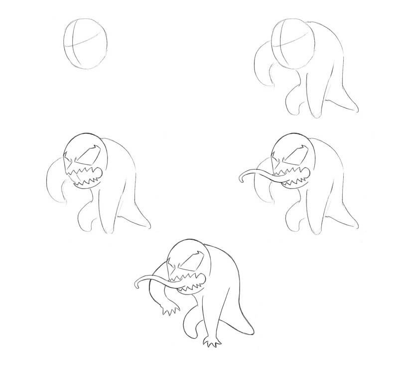 Desenhos de Esboço do Venom