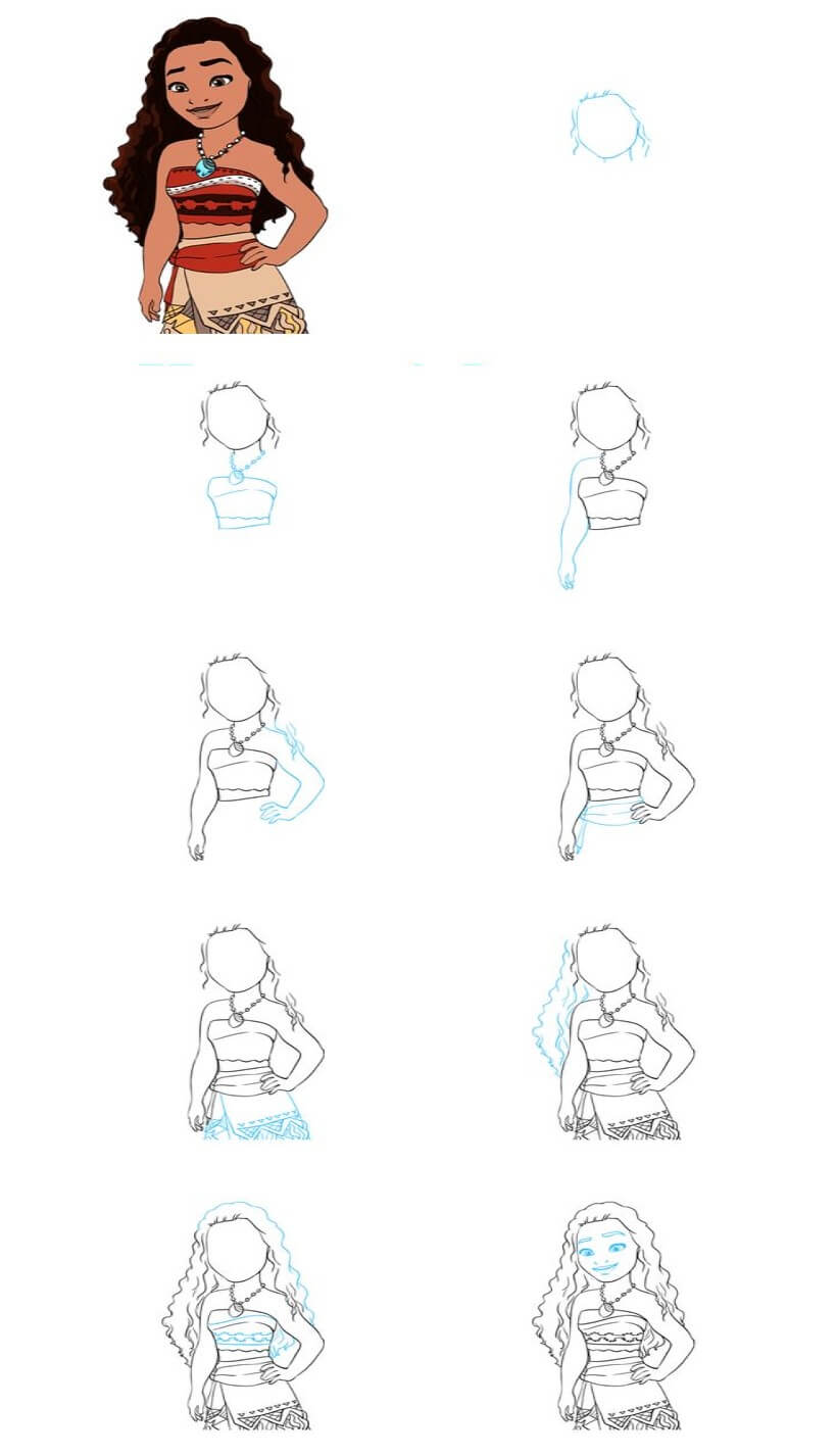 Desenhos de Estampa da Moana