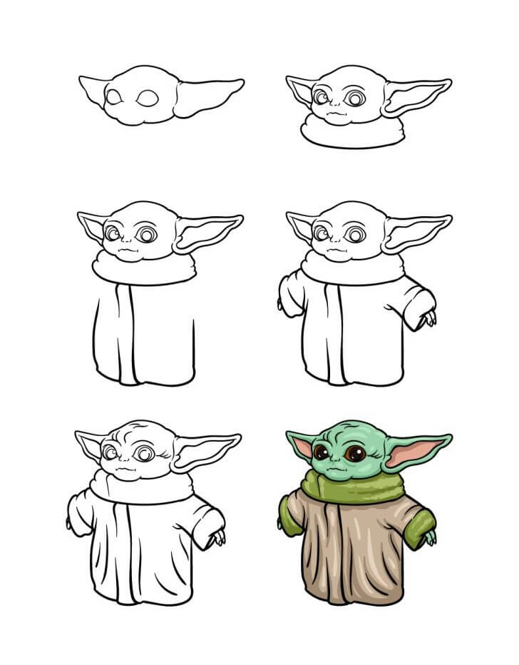 Desenhos de Estampa do Baby Yoda