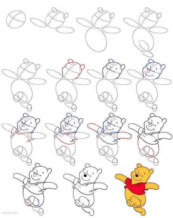 Desenhos de Estampa do Ursinho Pooh