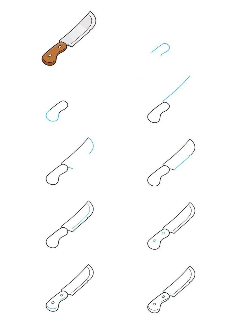 Desenhos de Faca de cozinha