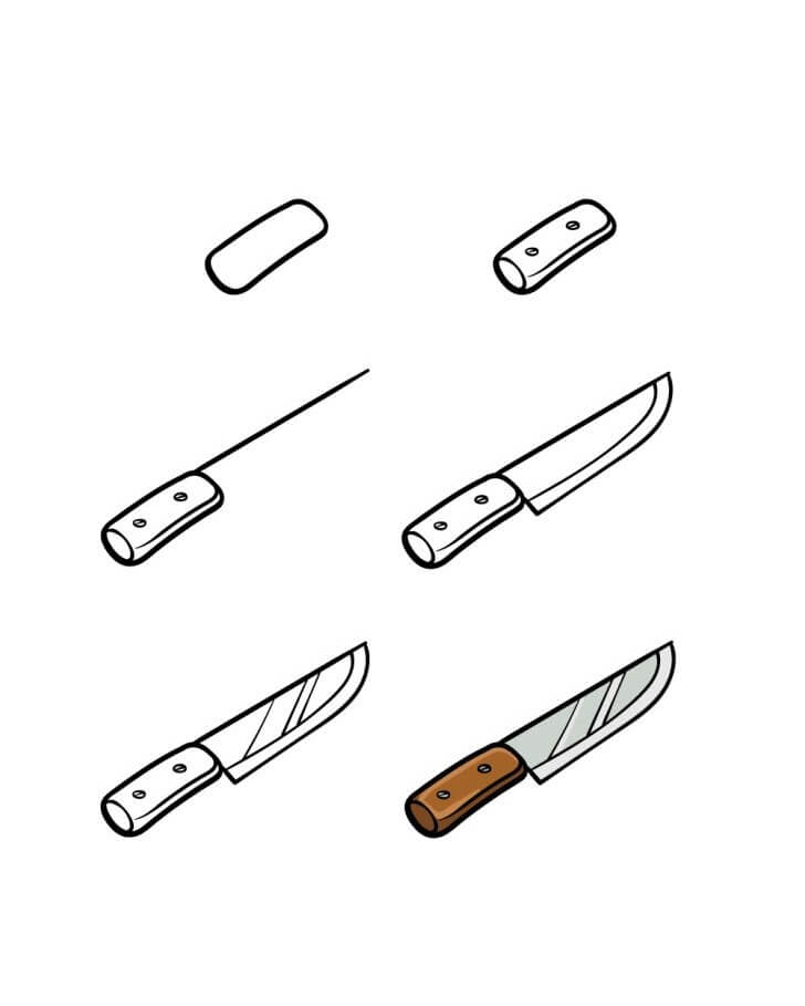Desenhos de Faca de cozinha grátis