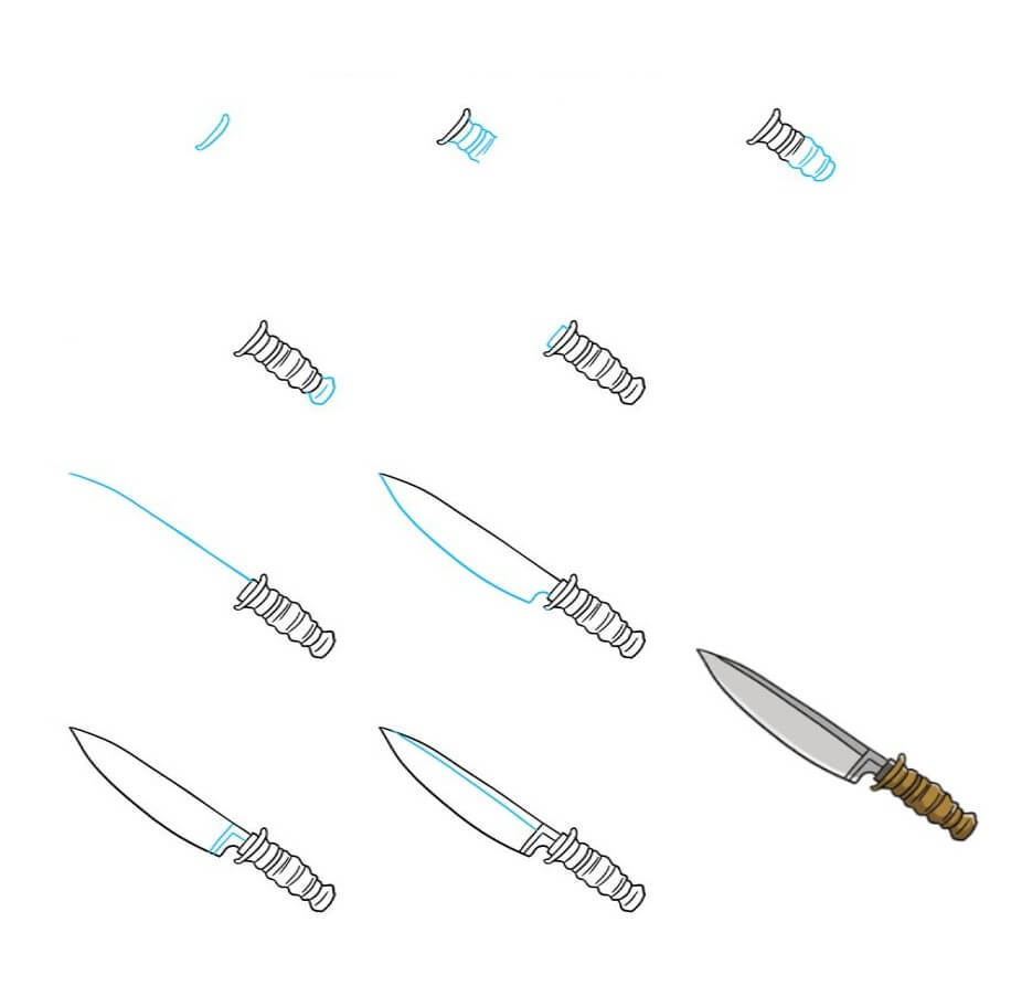 Desenhos de Faca de cozinha simples