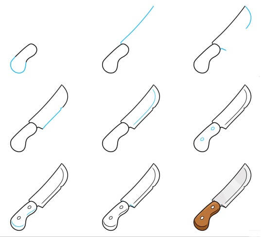 Desenhos de Faca fácil