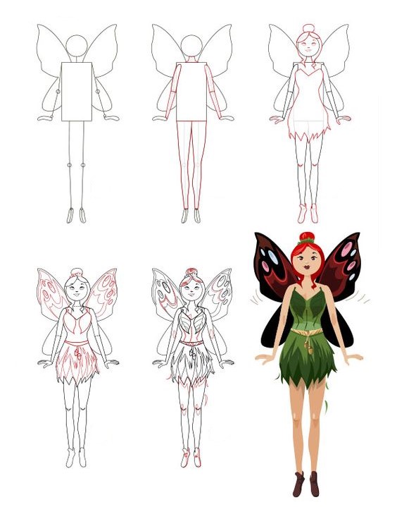 Desenhos de Fada Alta