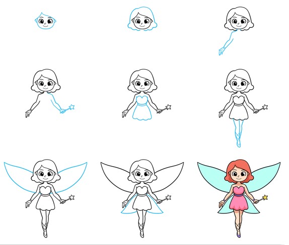 Desenhos de Fada Fácil