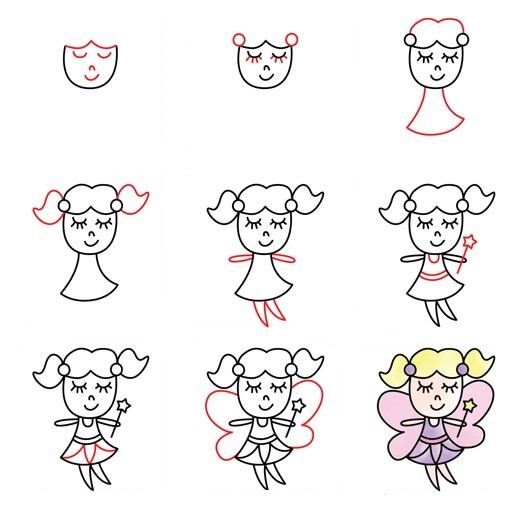 Desenhos de Fada muito fácil