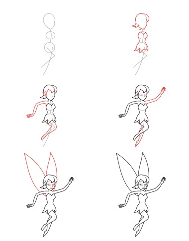 Desenhos de Fada Voadora