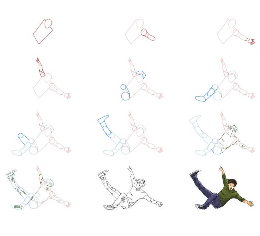 Desenhos de Falling person