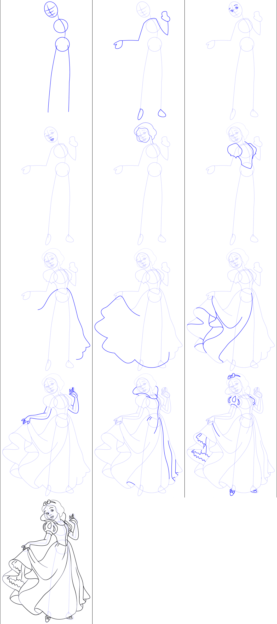 Desenhos de Feliz Branca de Neve