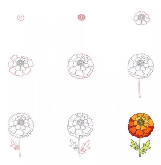 Desenhos de Flor em camadas