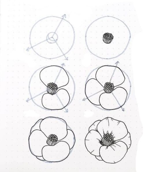 Desenhos de Flor Fácil