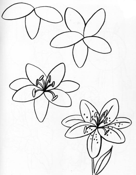 Desenhos de Flor simples