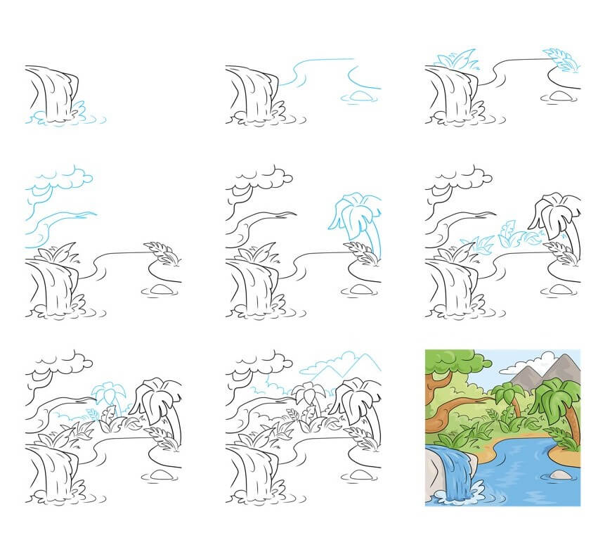 Desenhos de Floresta agradável