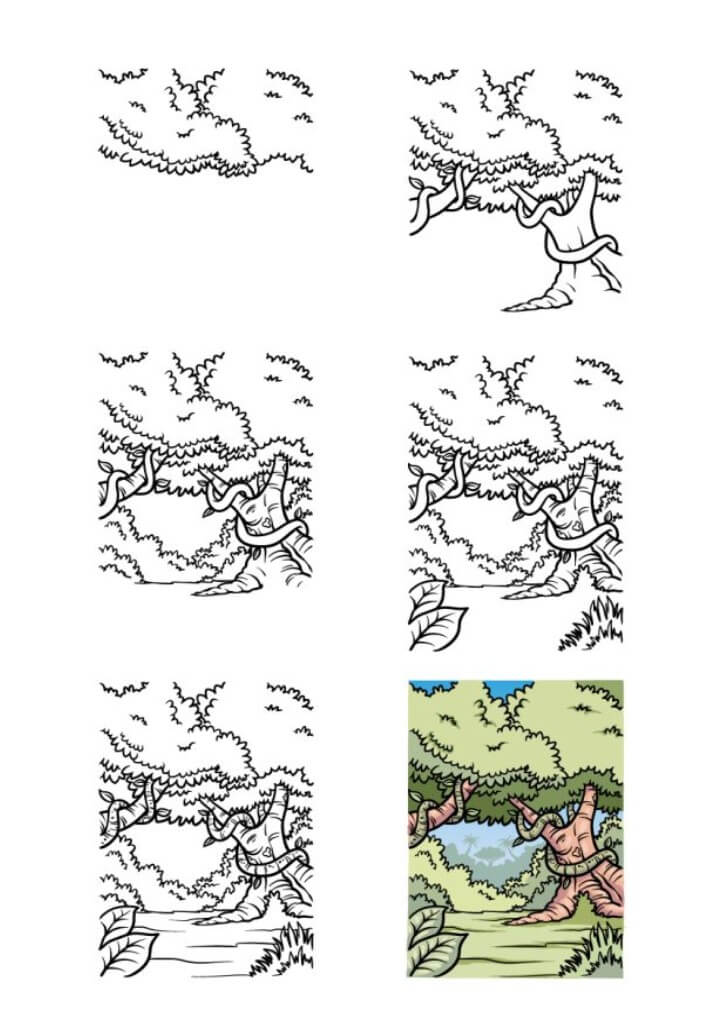 Desenhos de Floresta básica