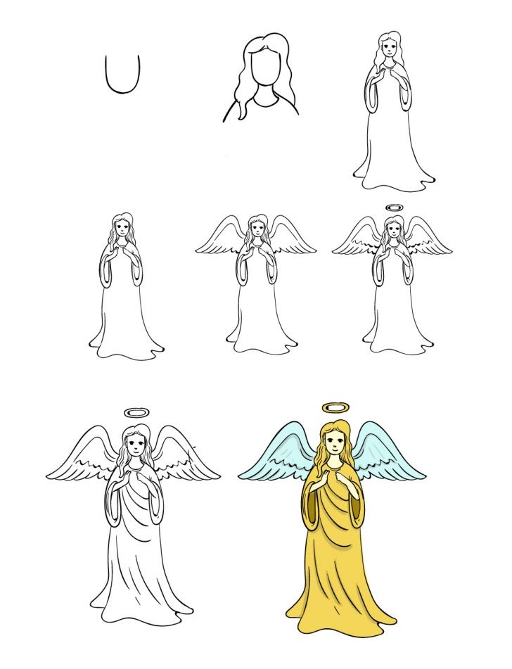 Desenhos de Garota anjo