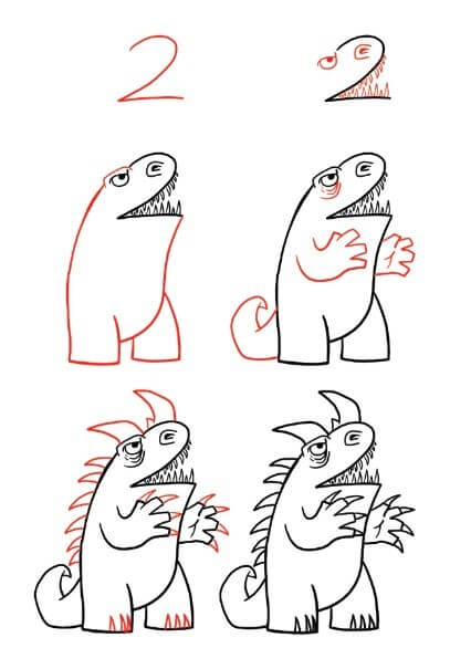 Desenhos de Grande Monstro