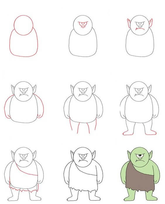 Desenhos de Grande Monstro Verde