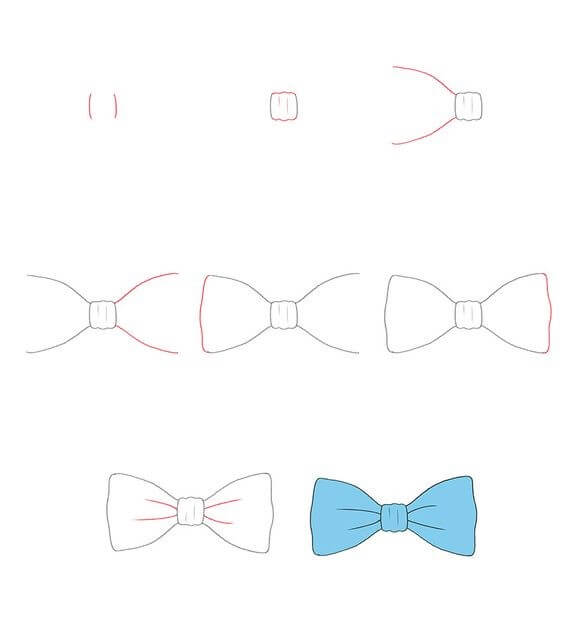 Desenhos de Gravata borboleta azul