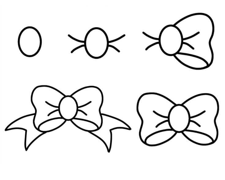 Desenhos de Gravata borboleta de estampa fácil