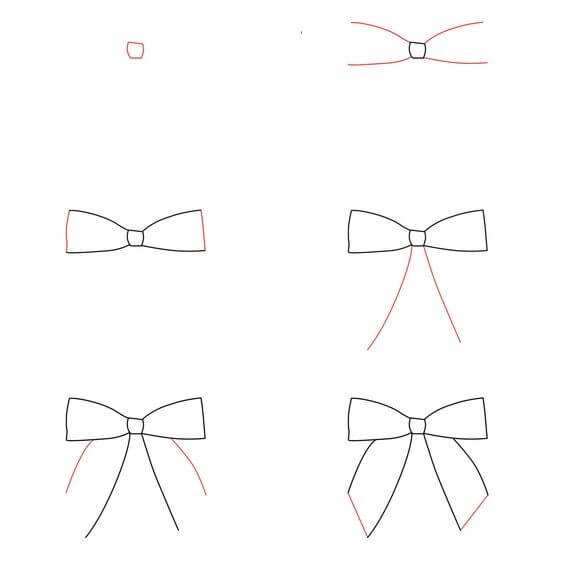 Desenhos de Gravata borboleta muito fácil