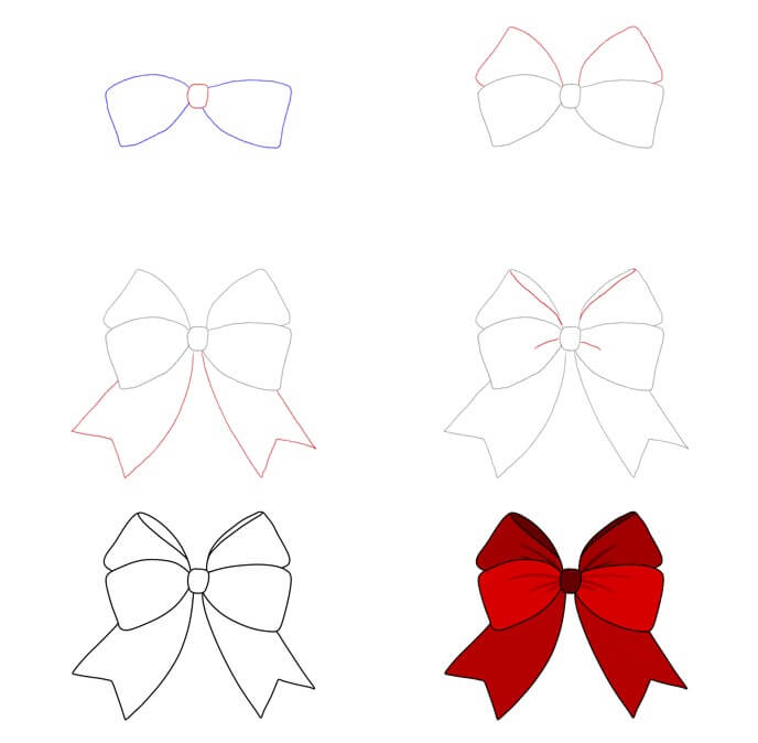 Desenhos de Gravata borboleta vermelha