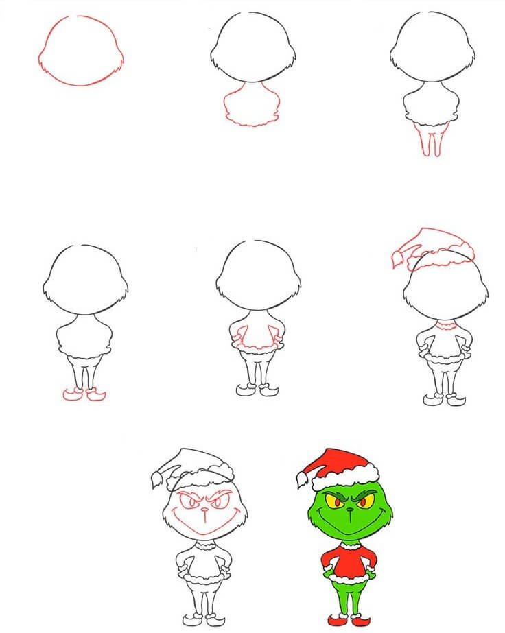 Desenhos de Grinch fácil grátis