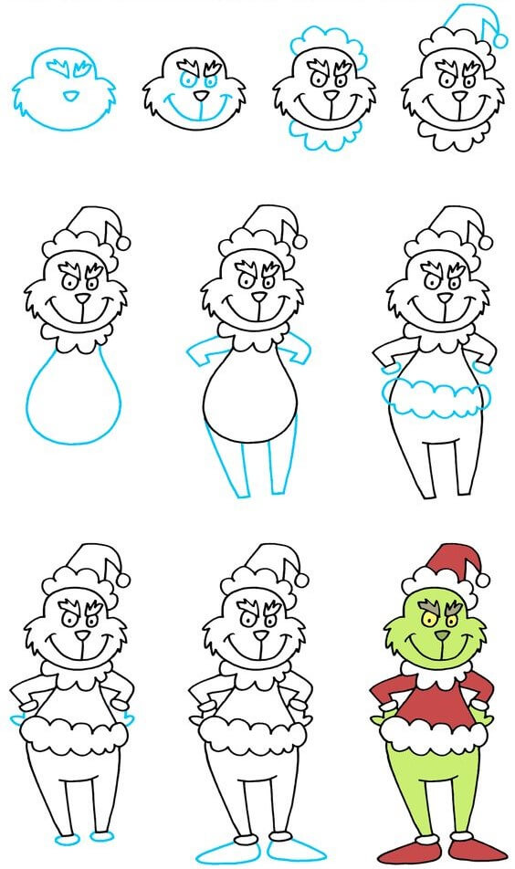 Desenhos de Grinch para crianças