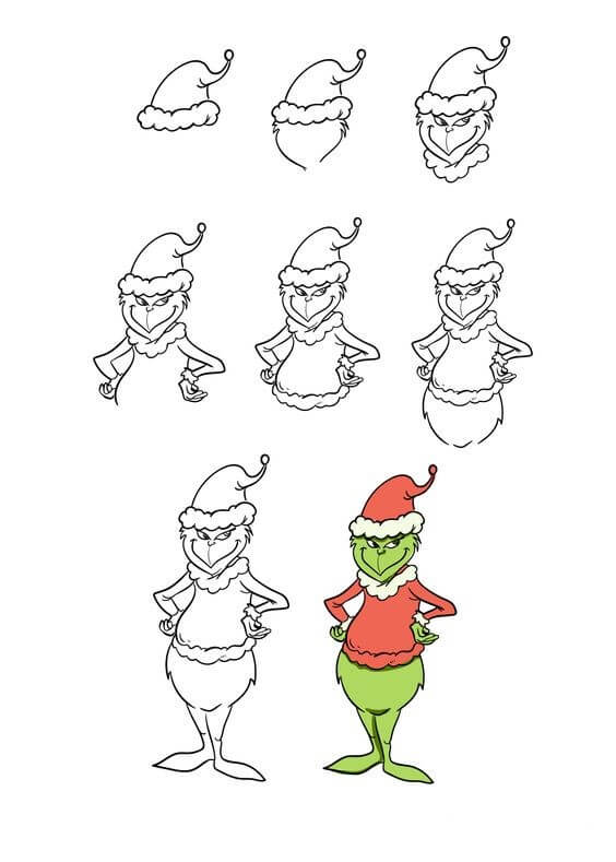 Desenhos de Grinch para imprimir